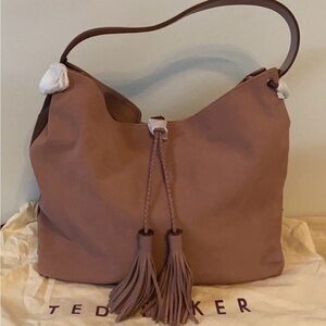 Ted Baker Dusty Rose and Tan Women's large Hobo Tote Bag